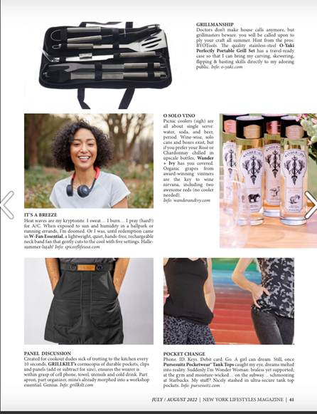 New York Lifestyles Magazine features Pursesuitz